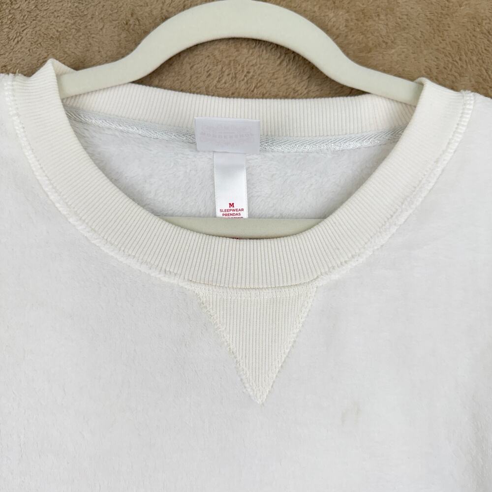 Wondershop Target Pajama Top Womens M Ivory‎ White Soft Loungewear Sleepwear - Picture 5 of 12